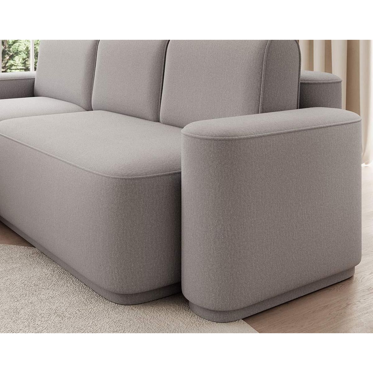 BEST MOBILIER Sam - canapé d'angle gauche 4 places convertible avec coffre en tissu