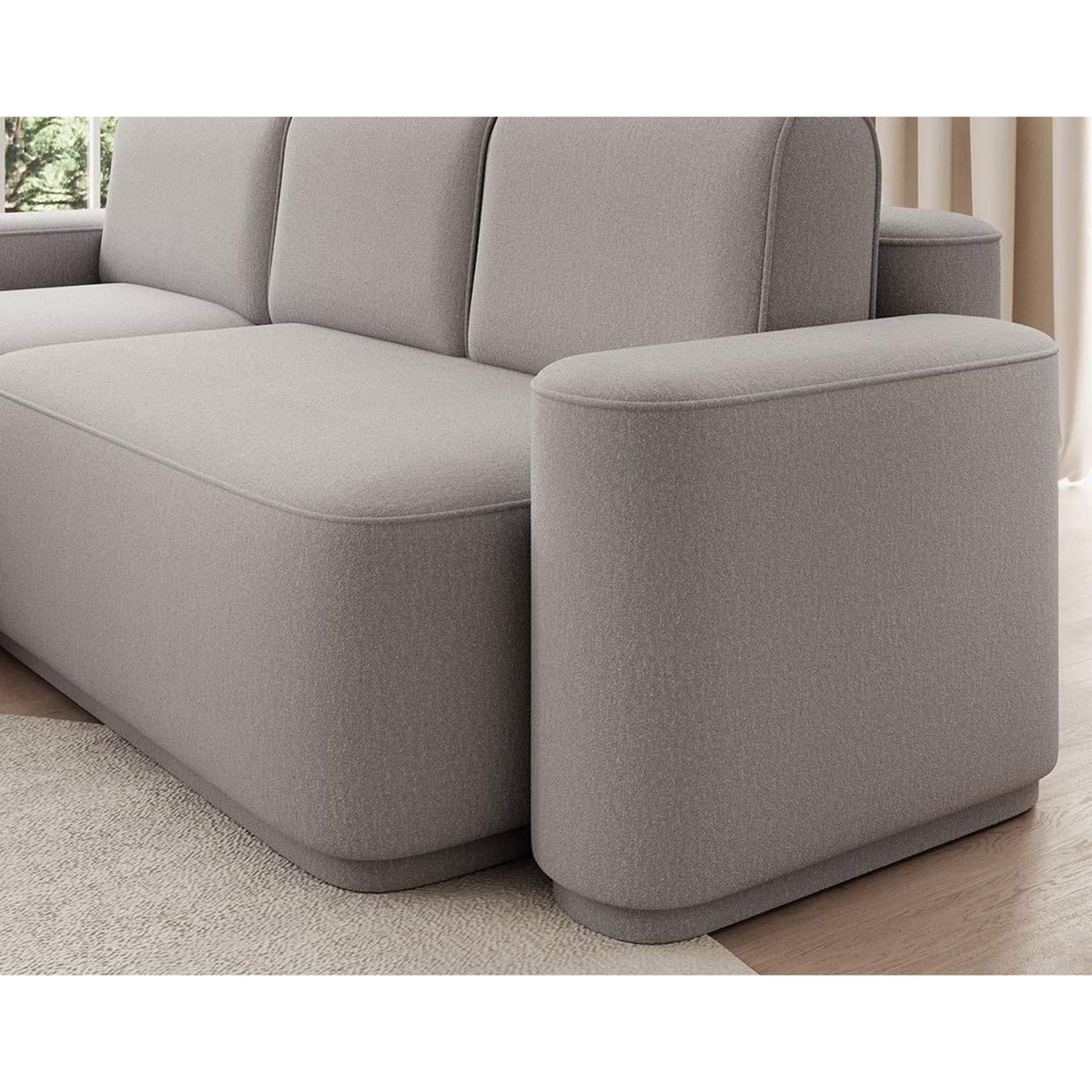 BEST MOBILIER Sam - canapé d'angle gauche 4 places convertible avec coffre en tissu