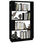 Voir la diapositive 4 : VIDAXL Bibliotheque/Separateur de piece Noir 80x25x132 cm Pin massif