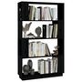Voir la diapositive 4 : VIDAXL Bibliotheque/Separateur de piece Noir 80x25x132 cm Pin massif