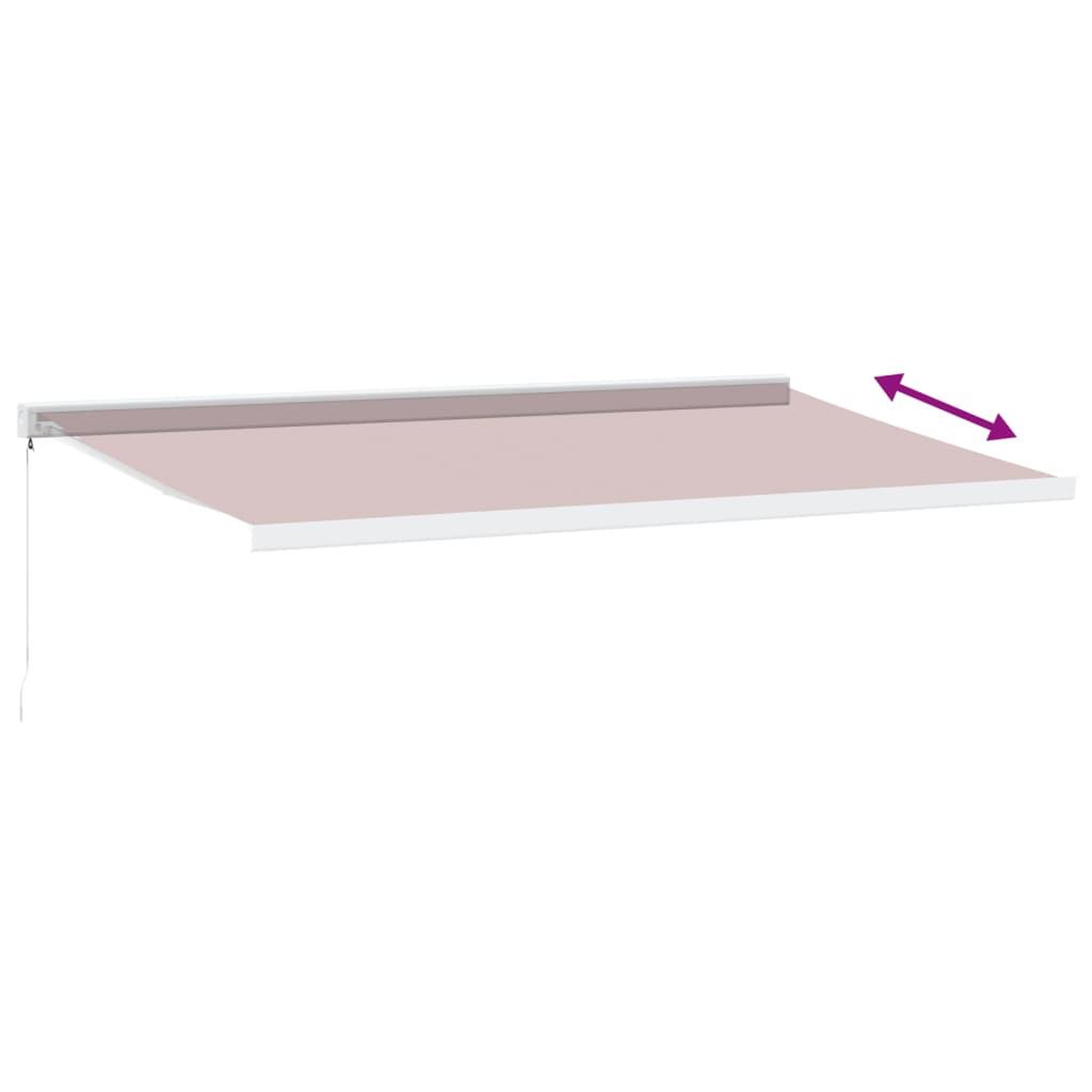 Voir la diapositive 5 : VIDAXL Auvent manuel retractable bordeaux 500x300 cm