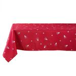 Douceur d'Intérieur Nappe rectangulaire antitache et infroissable Sapins. Coloris disponibles : Rouge, Blanc