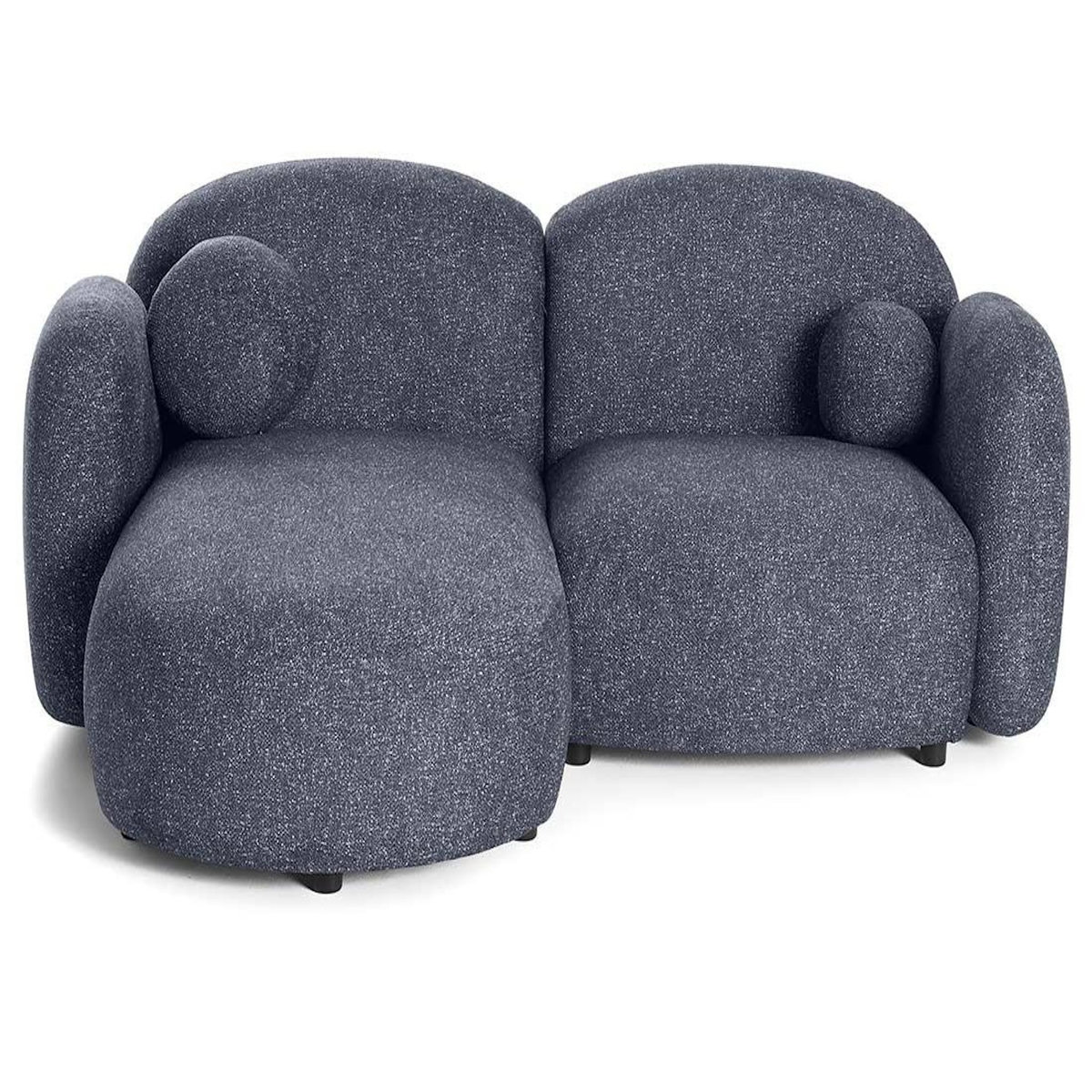 LISA DESIGN Velris - canapé d'angle gauche 3 places en tissu moucheté