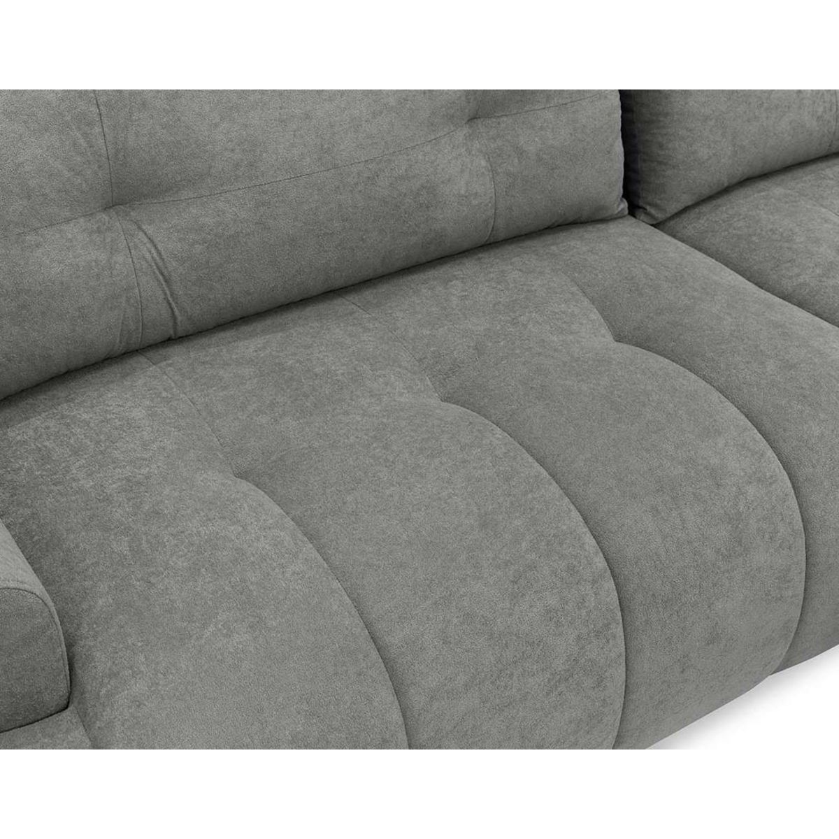 BEST MOBILIER Luzzio - canapé d'angle droit 4 places convertible avec coffre en tissu texturé