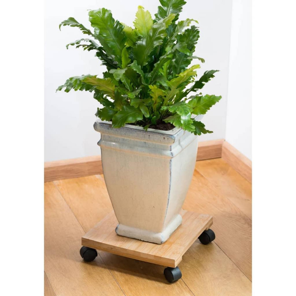 NATURE Nature Chariot a plantes carre 30x30 cm marron BPC