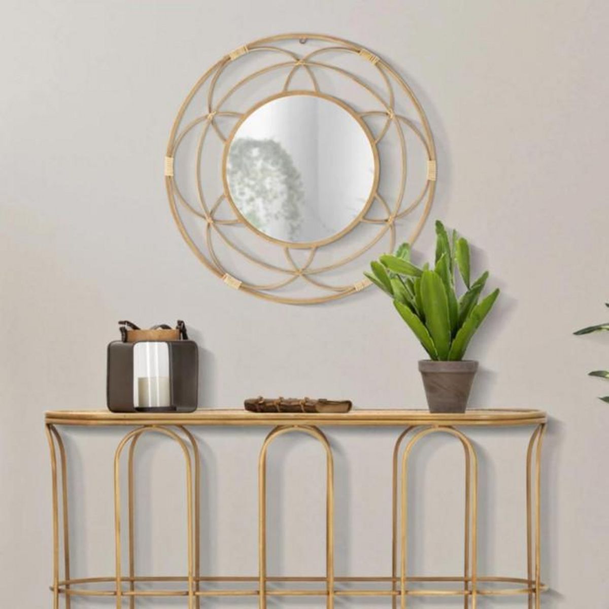 Paris Prix Miroir Mural Déco  Valencia  60cm Naturel