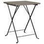 Voir la diapositive 5 : VIDAXL Ensemble de bistro pliable 3 pcs Gris Resine tressee