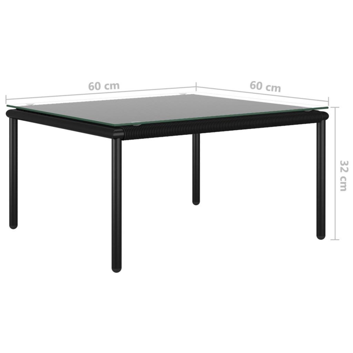 VIDAXL Salon de jardin 6 pcs avec coussins Noir PVC