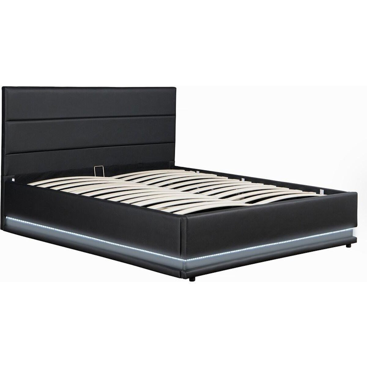 Habitat et Jardin Lit LED avec coffre  Anastasia  - 160 x 200 cm - Noir