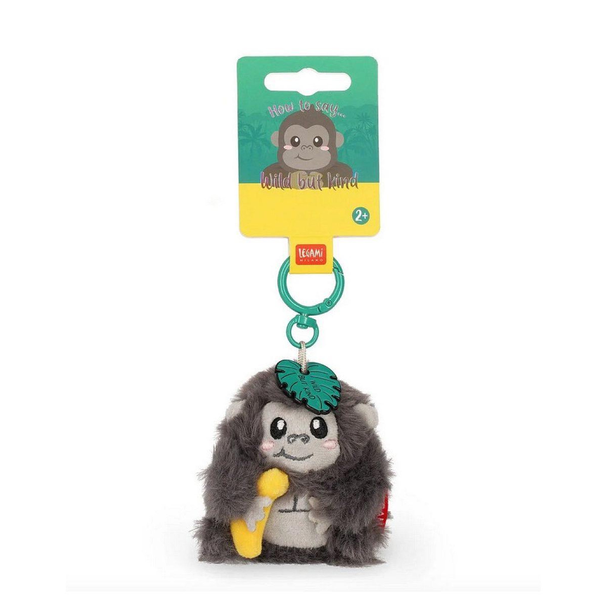 Voir la diapositive 2 : LEGAMI Porte cles en peluche gorille - super soft