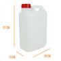 Voir la diapositive 2 : LINXOR Bidon en plastique (PEHD) pour usage alimentaire avec bouchon - 5L