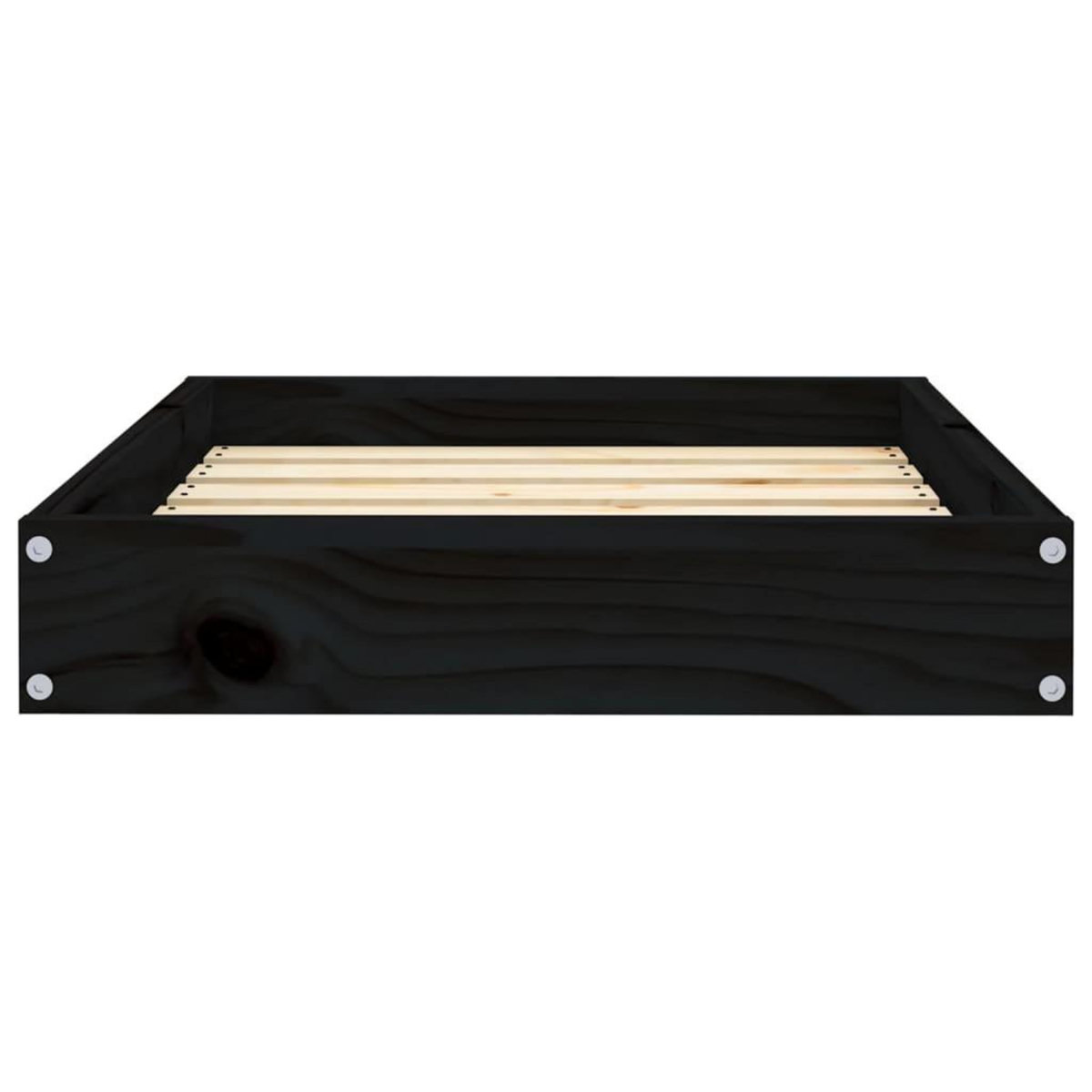 VIDAXL Lit pour chien Noir 61,5x49x9 cm Bois de pin solide