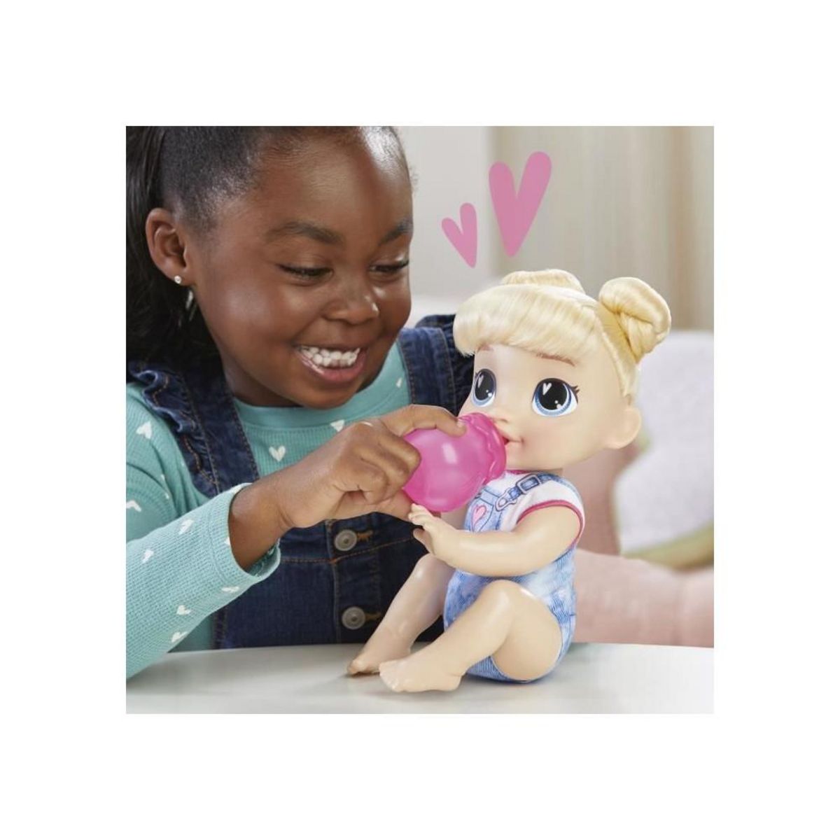 BABY ALIVE Baby Alive, Harper Hugs Marche a 4 pattes, poupée électronique de 27  cm marchant a 4 pattes, cheveux blonds, a partir de 3