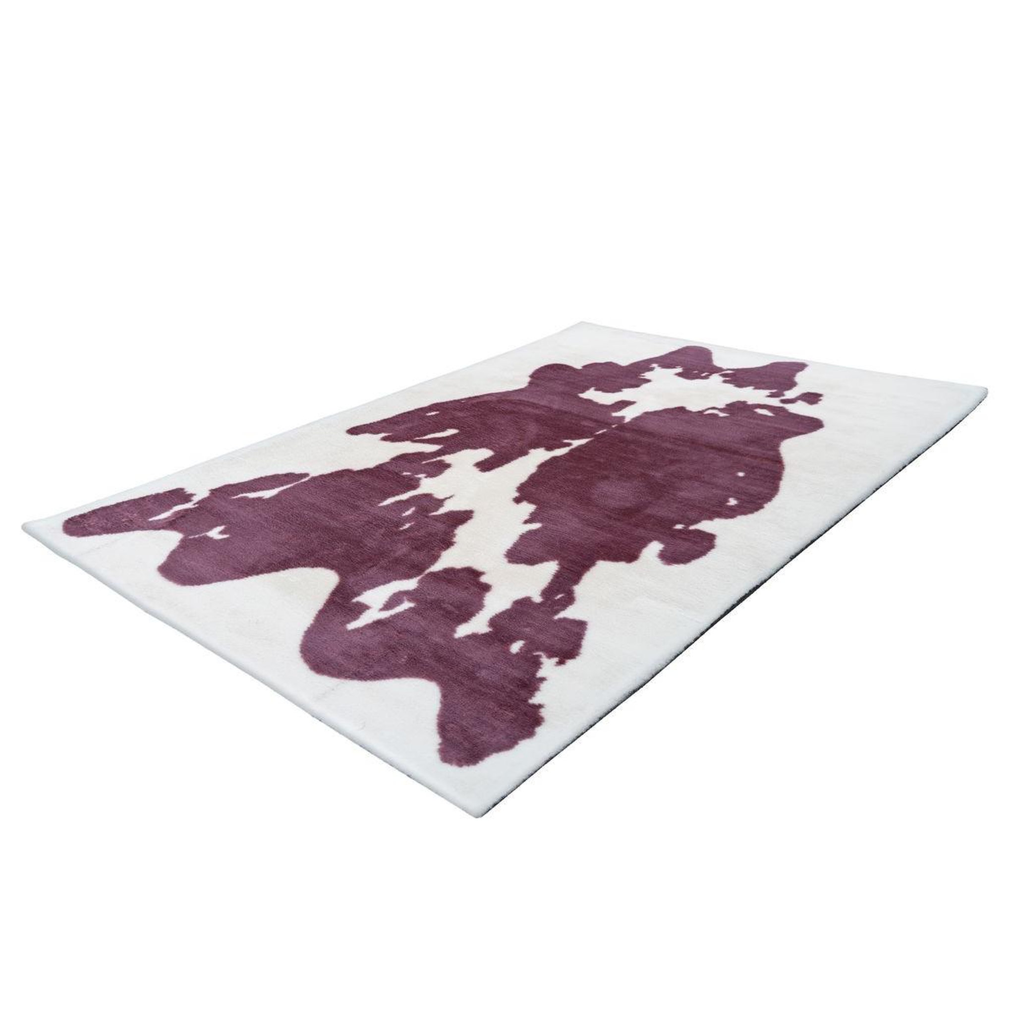 Voir la diapositive 4 : Paris Prix Tapis imitation fourrure  rabbit  violet & blanc