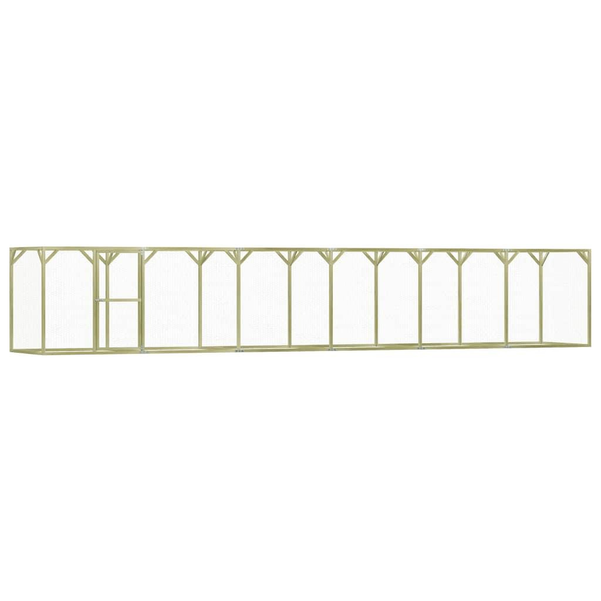 Voir la diapositive 1 : VIDAXL Poulailler 1,5x9x1,5 m Pinede impregnee