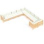 Voir la diapositive 2 : VIDAXL Salon de jardin 10 pcs avec coussins creme Bois de pin