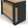 Voir la diapositive 6 : ID MARKET Table buffet extensible ORLANDO 10 personnes bois et noir 235 cm