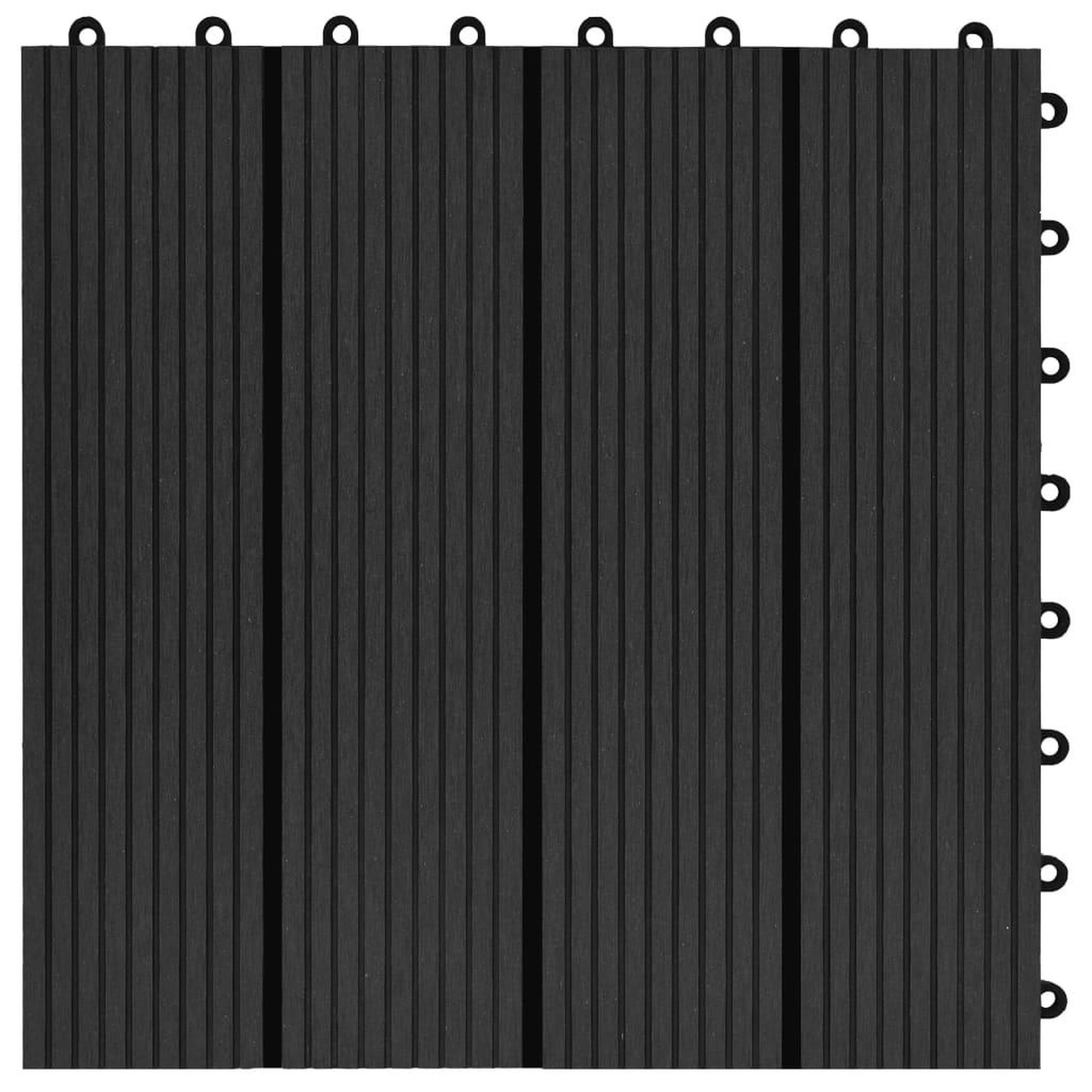 Voir la diapositive 5 : VIDAXL Carreaux de terrasse 22 pcs 30 x 30 cm 2 m^2 WPC Noir