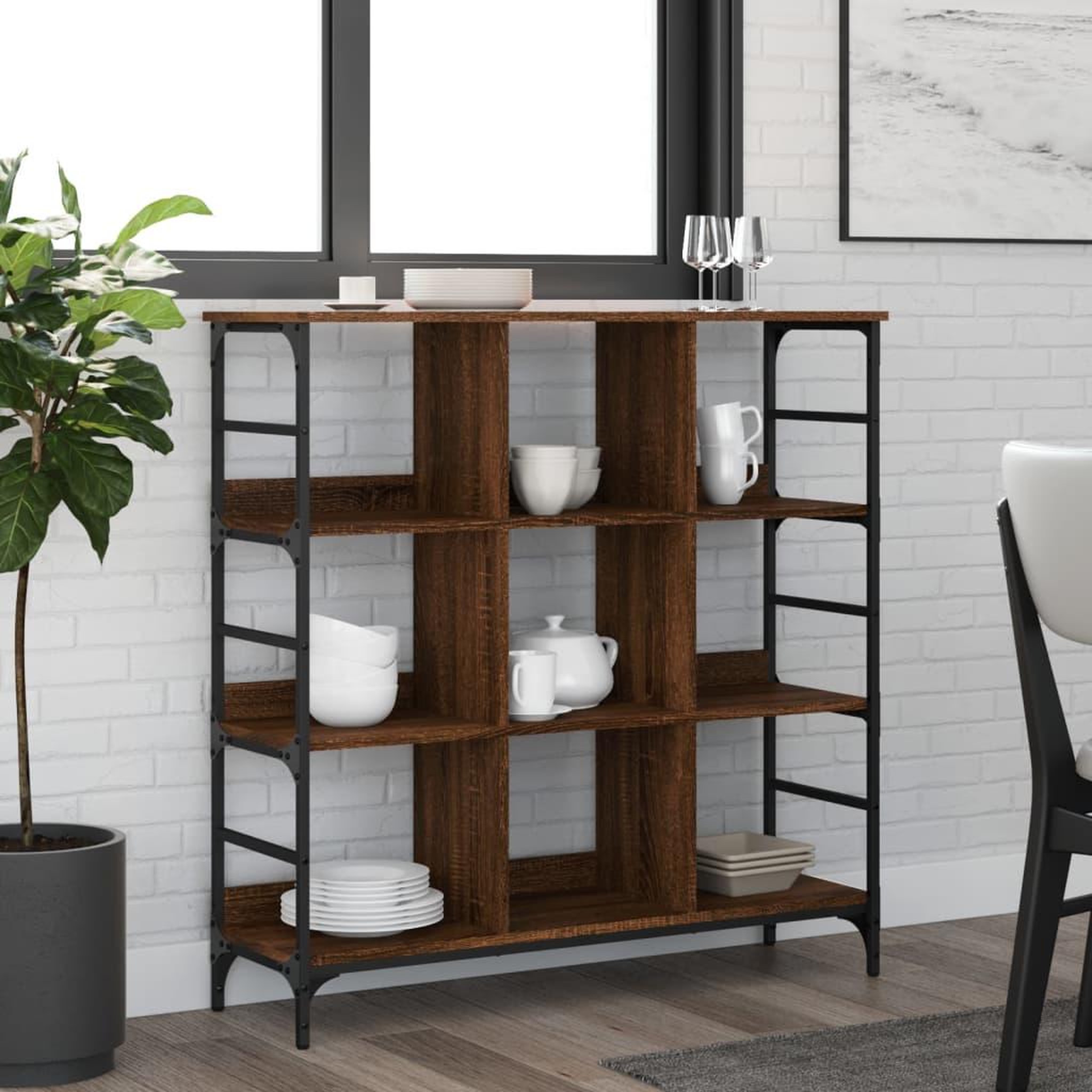 VIDAXL Buffet chene marron 102x32x103,5 cm bois d'ingenierie