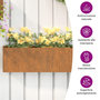 Voir la diapositive 6 : VIDAXL Jardinieres murales 2 pcs Rouille Acier corten 53x10x17 cm