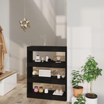 VIDAXL Bibliotheque/Cloison Noir 80x30x103 cm Bois d'ingenierie