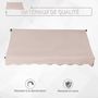 Voir la diapositive 6 : OUTSUNNY Store banne manuel rétractable 2L x 1,5l x 1,7-2,8H m inclinaison réglable installation rapide métal alu polyester beige