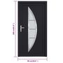 Voir la diapositive 6 : VIDAXL Porte d'entree anthracite 98x208 cm PVC