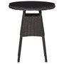 Voir la diapositive 2 : VIDAXL Mobilier de bistro 3 pcs avec coussins Resine tressee Noir