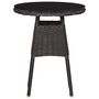 Voir la diapositive 2 : VIDAXL Mobilier de bistro 3 pcs avec coussins Resine tressee Noir