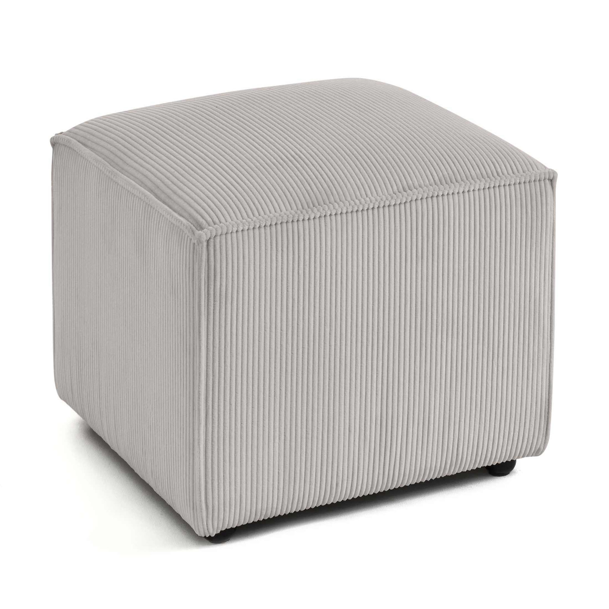 Voir la diapositive 2 : BEST MOBILIER Arty - pouf d'appoint - en velours côtelé