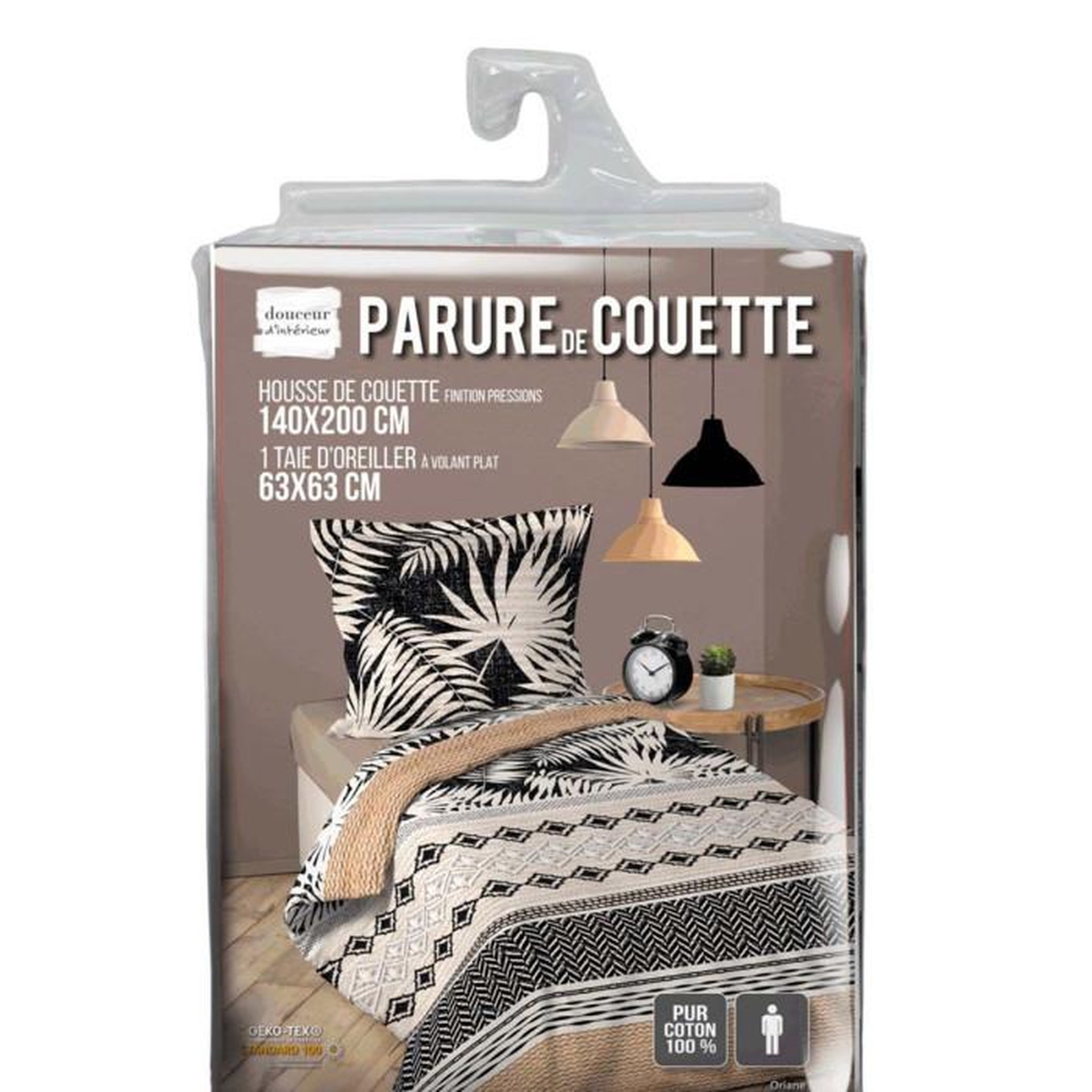 Voir la diapositive 5 : Paris Prix Parure de Lit 2 Pièces  Oriane  140x200cm Naturel