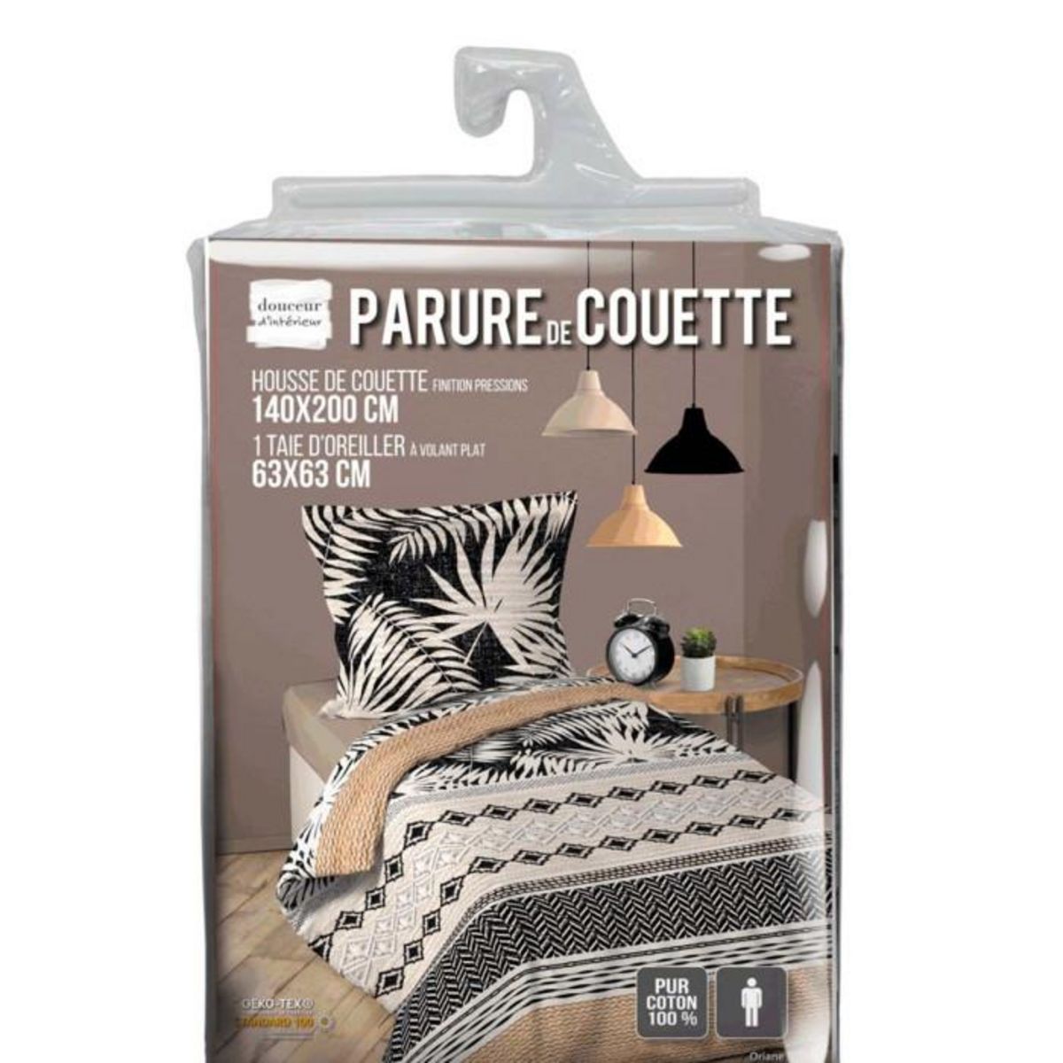 Paris Prix Parure de Lit 2 Pièces  Oriane  140x200cm Naturel