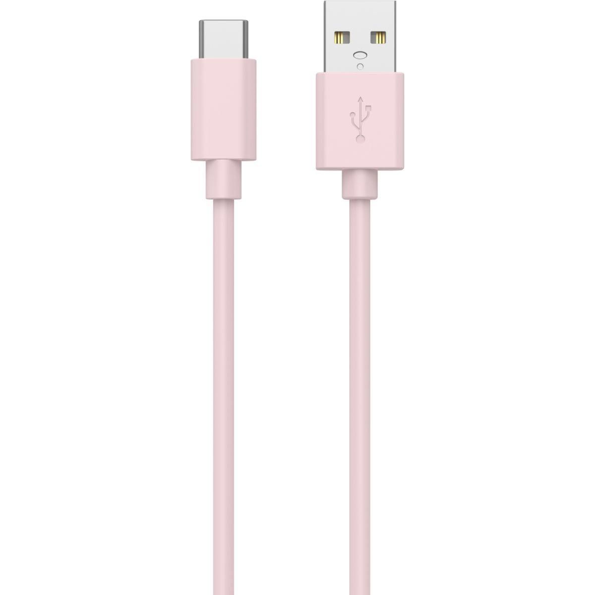 ESSENTIEL B Câble de charge USB-A 1M vers USB-C Rose