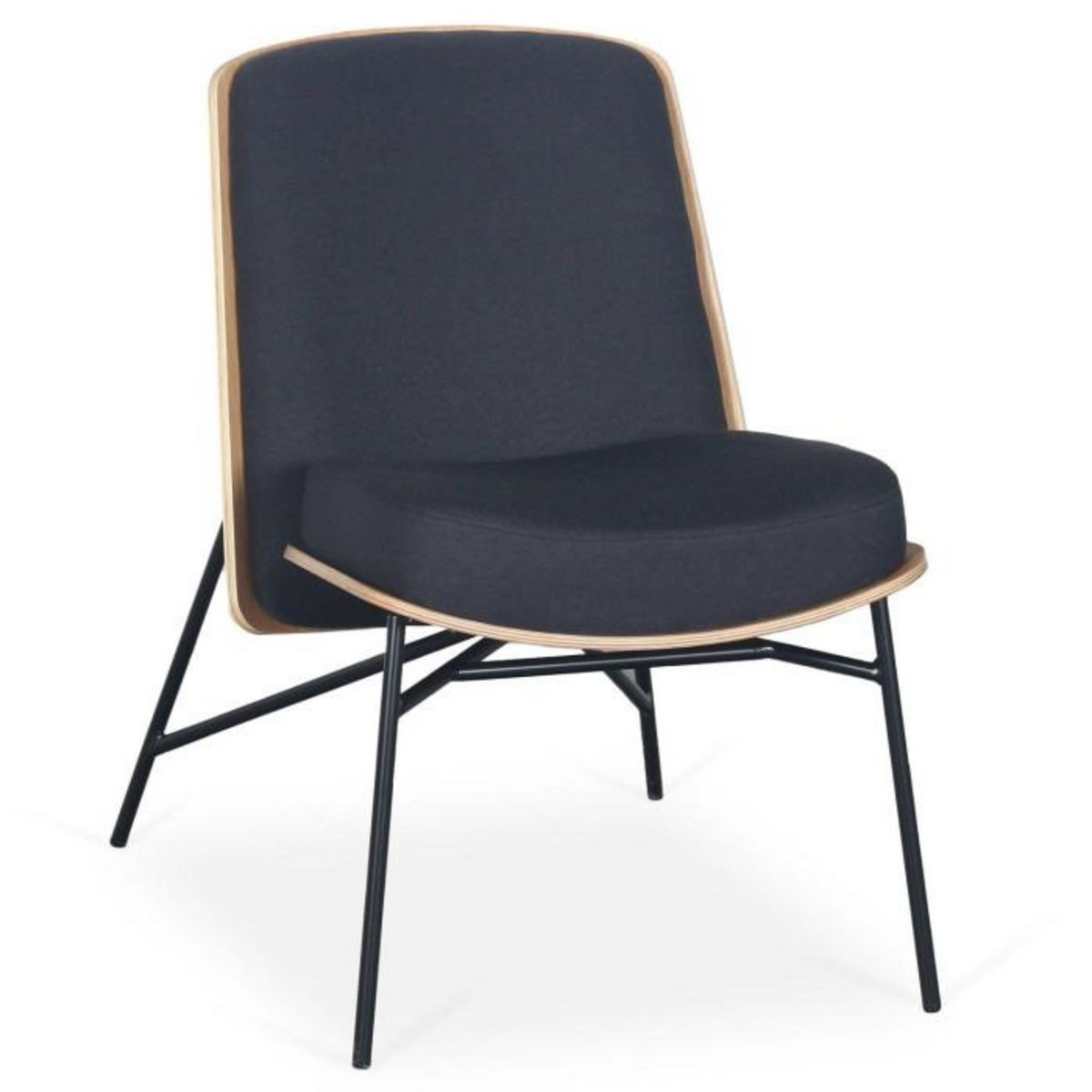 Paris Prix Fauteuil Design  Vincente  80cm Noir