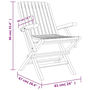 Voir la diapositive 6 : VIDAXL Chaises de jardin pliantes lot de 4 61x67x90cm bois massif teck