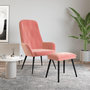 Voir la diapositive 1 : VIDAXL Chaise de relaxation avec repose-pied Rose Velours