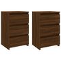 Voir la diapositive 2 : VIDAXL Tables de chevet 2pcs Chêne marron 40x35x62,5cm Bois ingénierie
