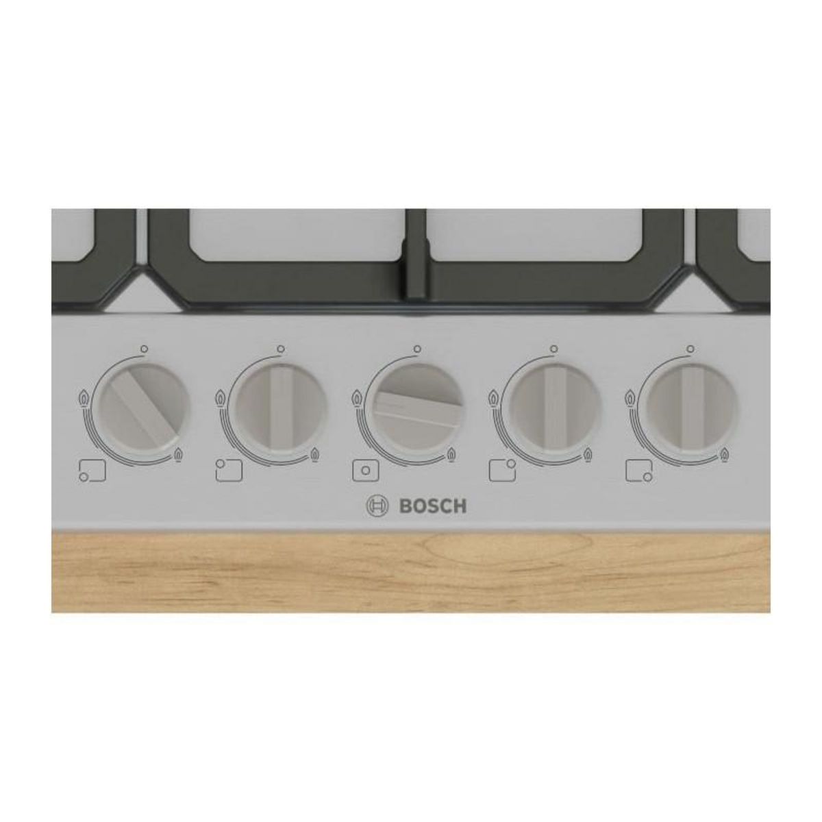 BOSCH Table de cuisson gaz 75cm 5 feux 10800w noir - PGQ7B5K90