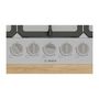 Voir la diapositive 5 : BOSCH Table de cuisson gaz 75cm 5 feux 10800w noir - PGQ7B5K90