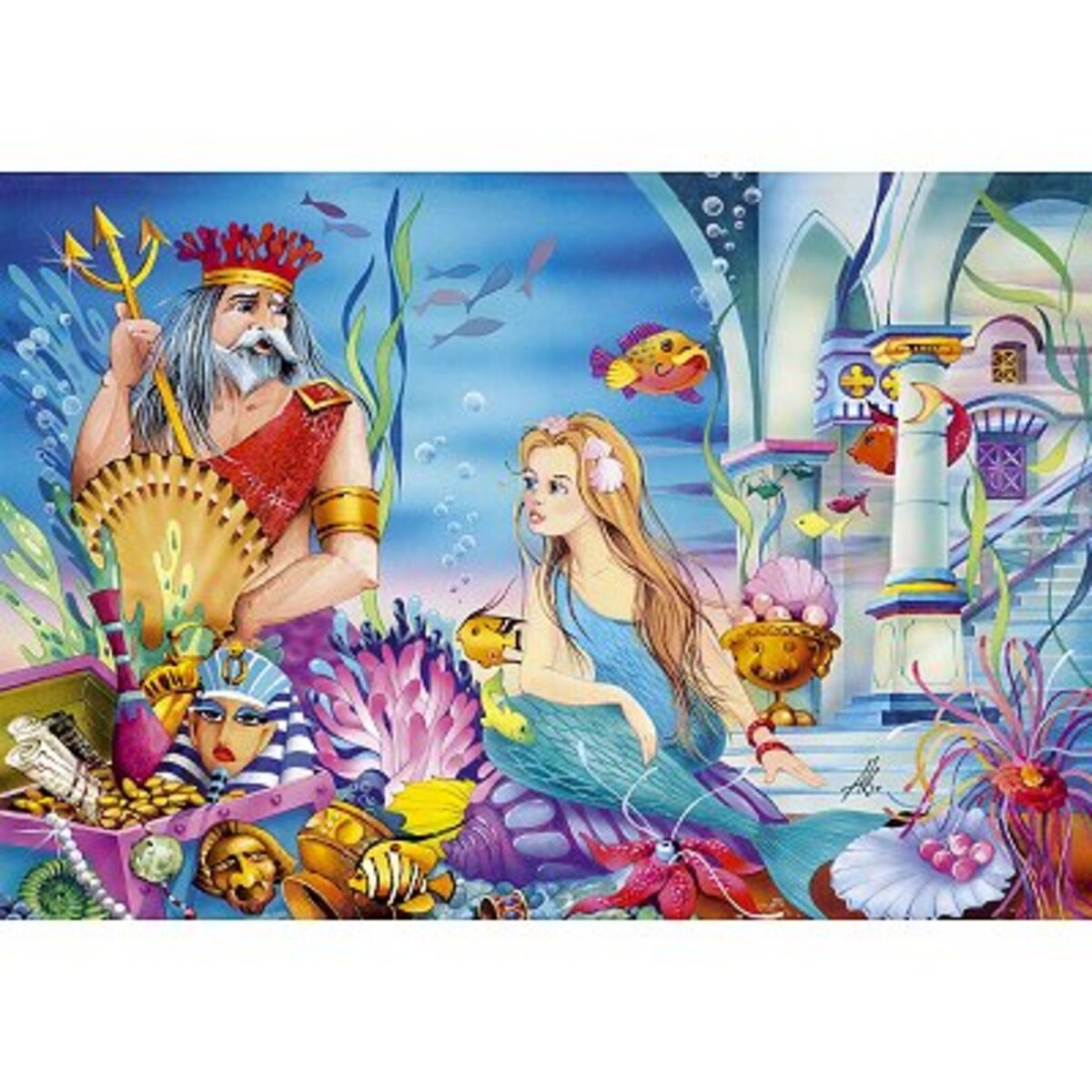 Castorland Puzzle 54 pièces - Mini puzzle : La petite sirène et le roi