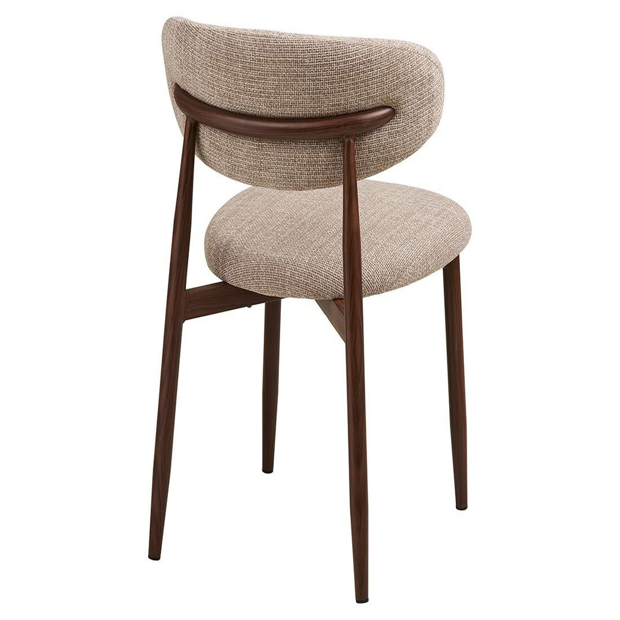 Voir la diapositive 5 : BEST MOBILIER Eddie - lot de 2 chaises en tissu texturé - pieds en acier effet bois