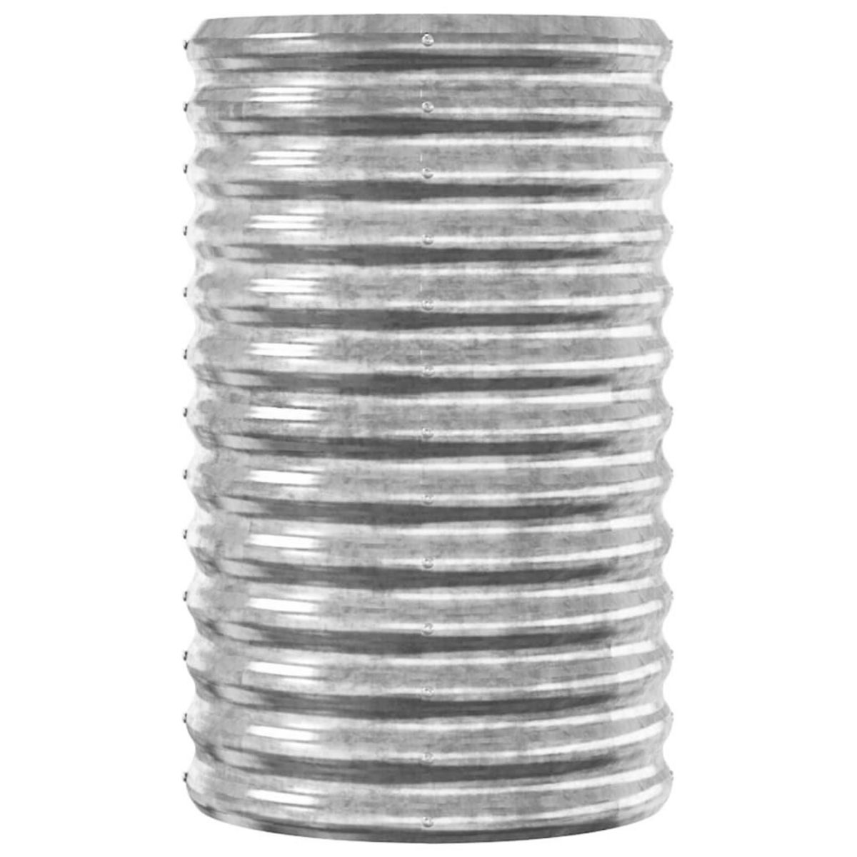 VIDAXL Lit sureleve de jardin Acier enduit de poudre Argente