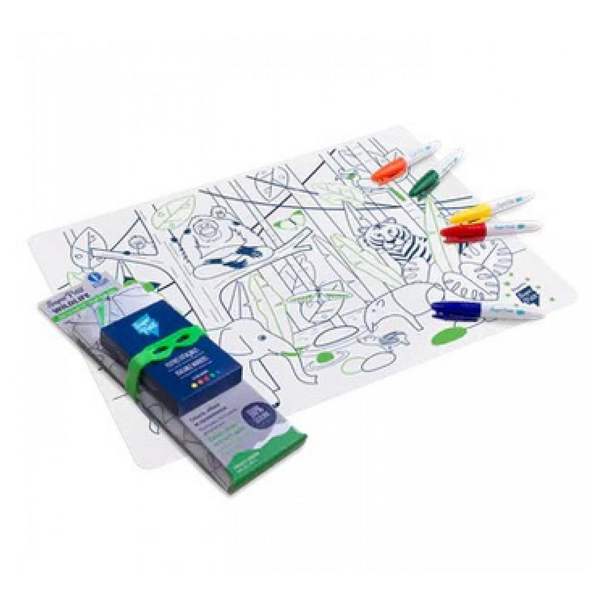 SUPER PETIT Kit Set silicone et 5 feutres WILDLIFE Jungle