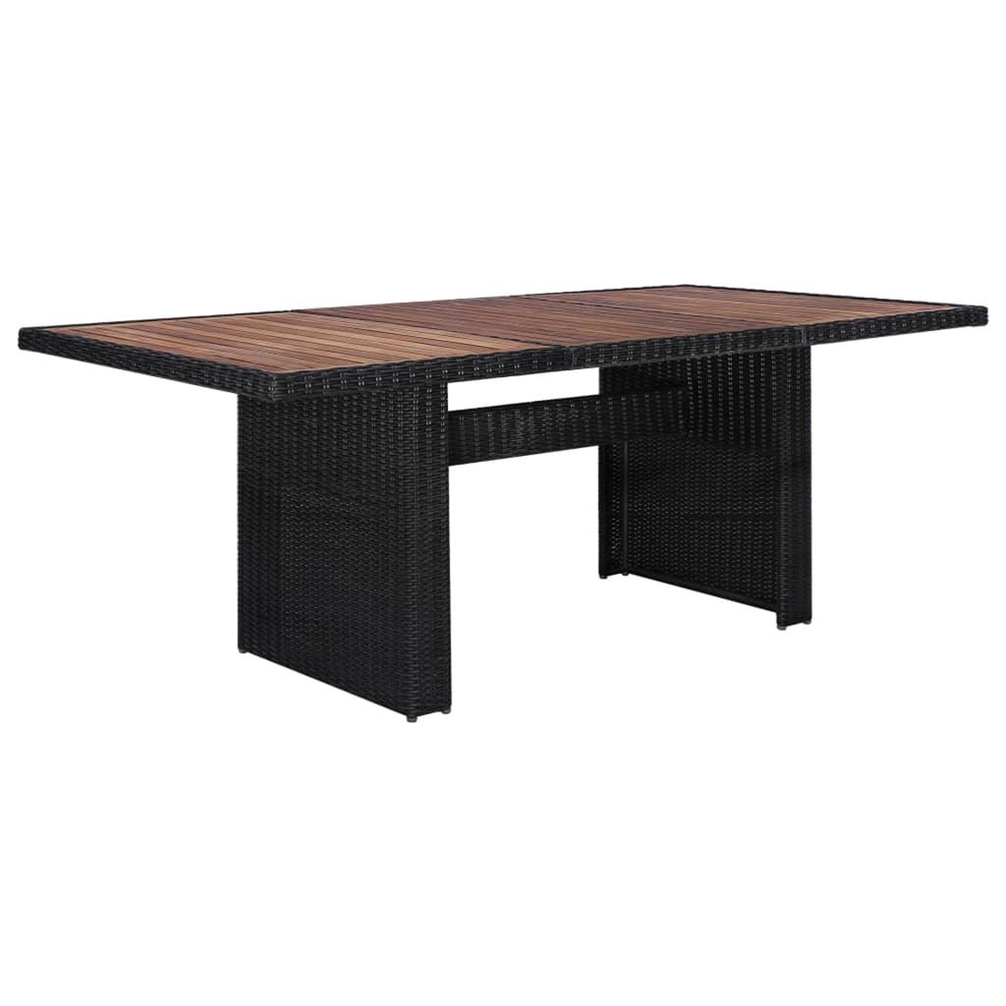 Voir la diapositive 2 : VIDAXL Ensemble a manger d'exterieur 9 pcs Resine tressee Noir