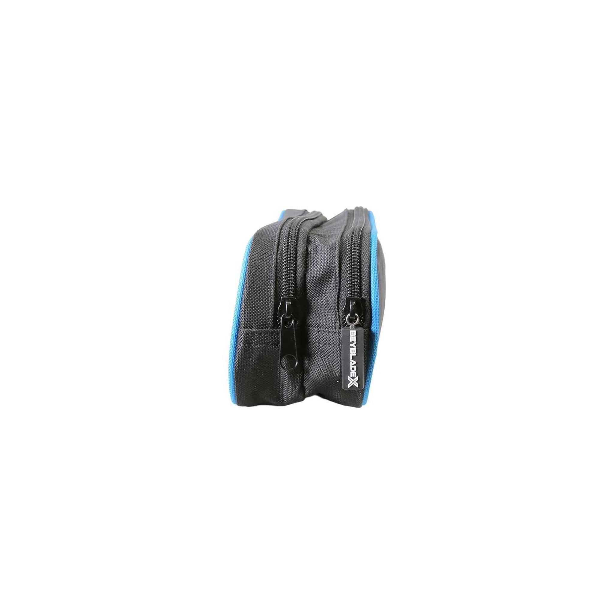 Voir la diapositive 3 : Bagtrotter Beyblade X - Trousse Scolaire Rectangulaire - Noir/Bleu - Garçon - 2 Compartiments