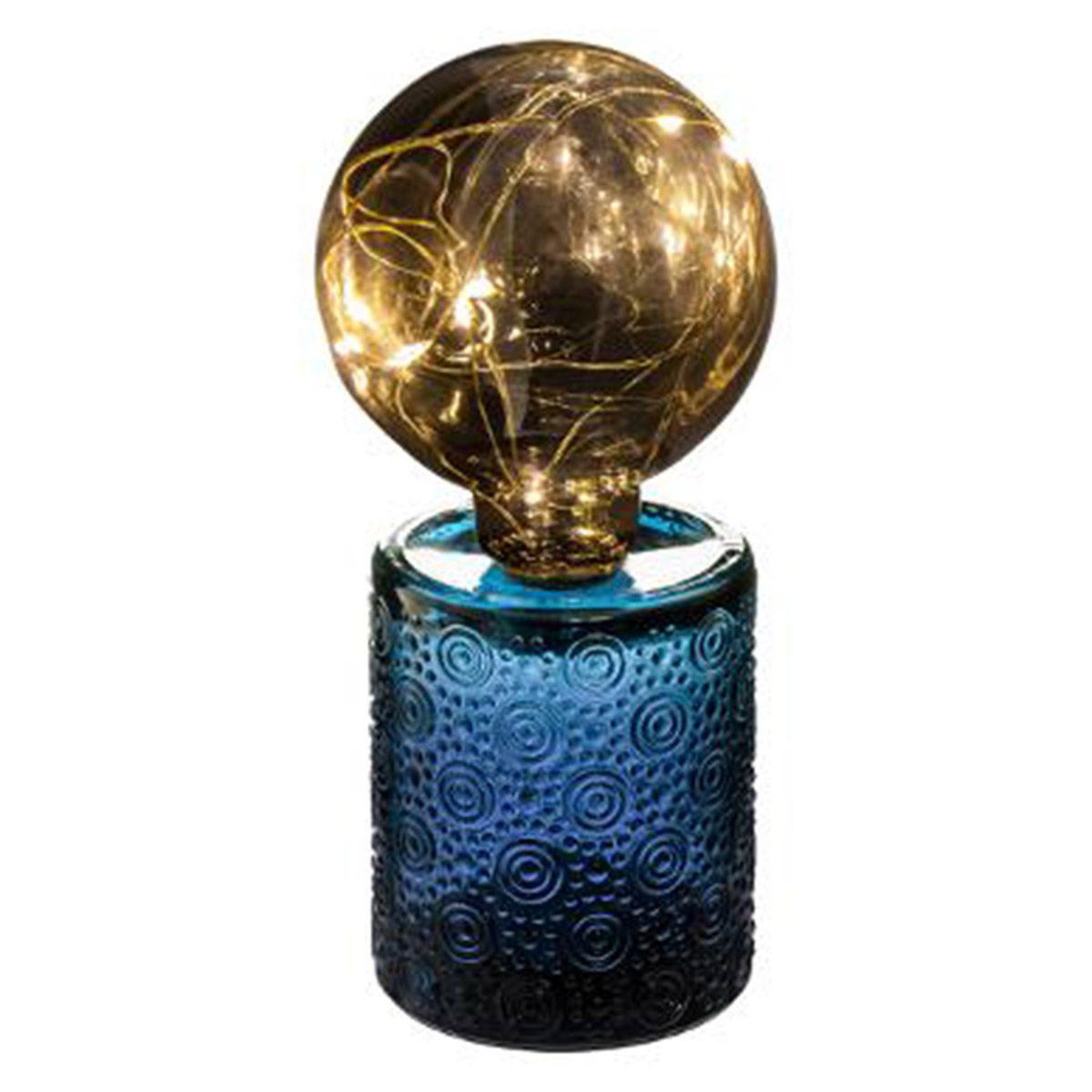 Voir la diapositive 1 : ATMOSPHERA Lampe à poser en verre  10 led  22cm multicolore