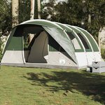 VIDAXL Tente de camping tunnel 5 personnes vert impermeable