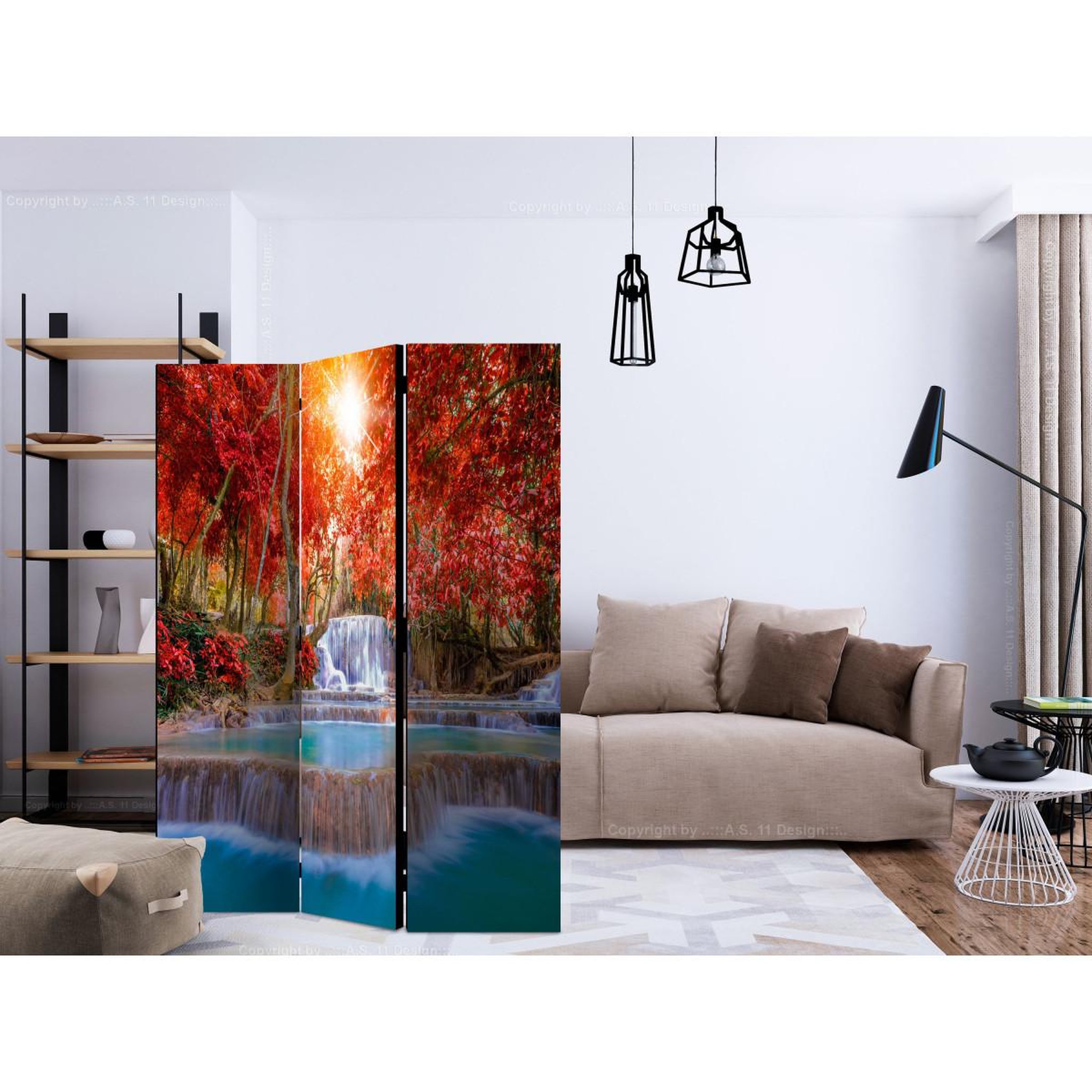 Voir la diapositive 2 : Paris Prix Paravent 3 volets  nature's magic  135x172cm
