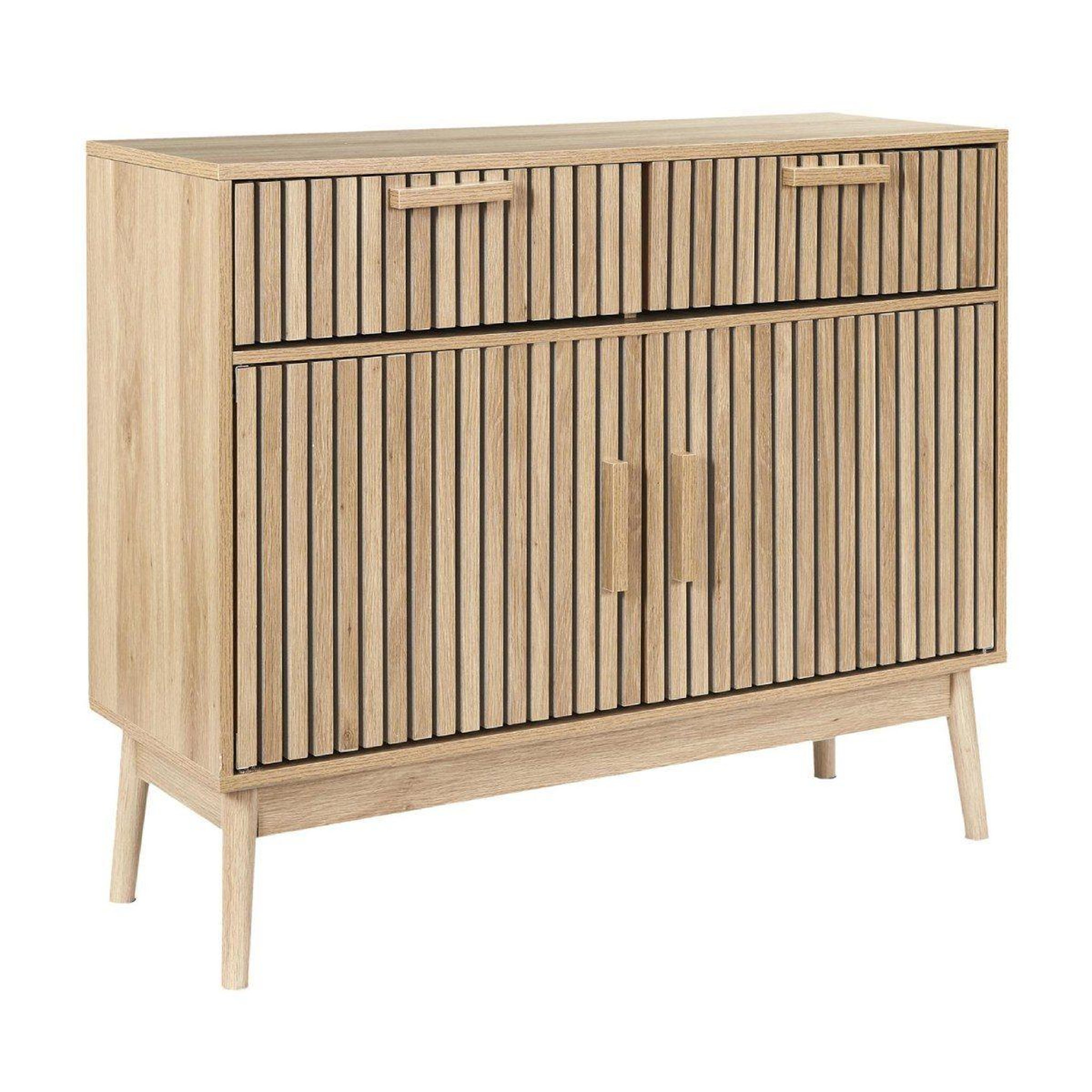 The Home Deco Factory Buffet 2 portes & 2 tiroirs  klaus  100cm marron