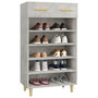 Voir la diapositive 4 : VIDAXL Armoire a chaussures Gris beton 60x35x105 cm Bois d'ingenierie